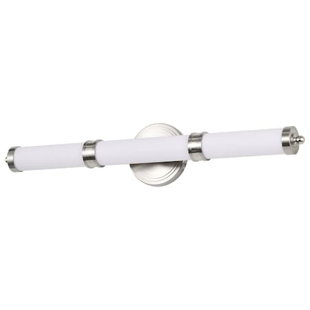 Nuvo Kagen Medium Vanity LED Brushed Nickel White Acrylic Lens 62/1535
